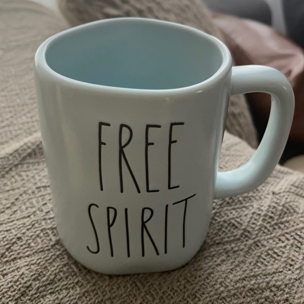Rae Dunn Easter Mug Blue Opaque Free Spirit